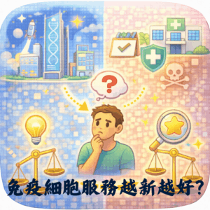 免疫細胞相關服務是不是越新越好？民眾應該怎麼評估？