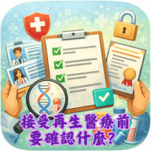 接受再生醫療前，民眾要確認哪些事才安心？
