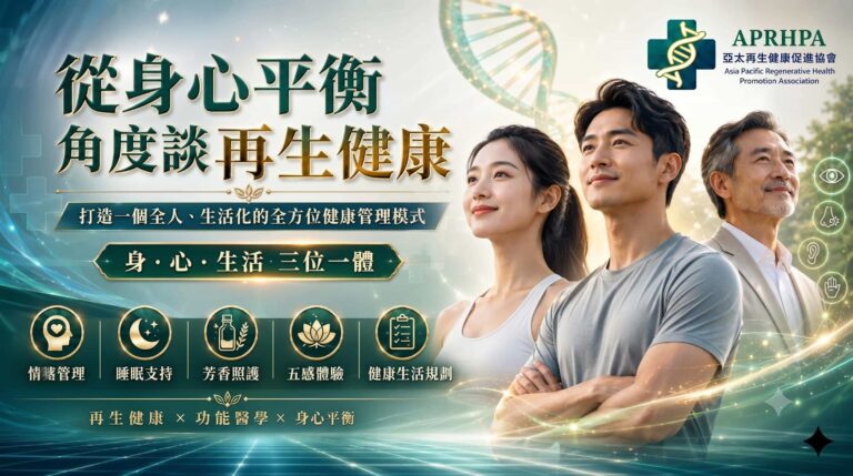 從身心平衡角度談再生健康_身心生活三位一體
